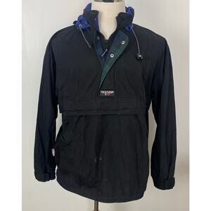 VTG 90s Men Chaps Ralph Lauren 1/4 button anorak pullover windbreaker M